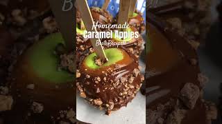 Make these AMAZING Candy Apples with homemade caramel drizzled in chocolate Recipe in description [upl. by Ynnad715]