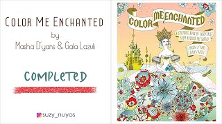 Completed Coloring Book Color Me Enchanted by Masha Dyans and Gala Lazuli [upl. by Hosbein]