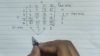 Dominance method  Theory of games  Operation research [upl. by Gairc]