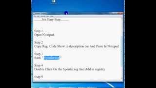 How to Solve Printer Spooler Service Error With Regedit [upl. by Damara]