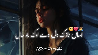 Asaan Nazuk Dil Dy Lok Jo Haan  Saraiki Song  Slow Reverb [upl. by Anayit]