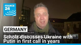 Germanys Scholz discusses Ukraine with Putin in first call in years • FRANCE 24 English [upl. by Tterraj]