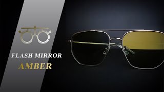 【Photochromic Lenses】【Flash Mirror AMBER】 [upl. by Ainatit134]