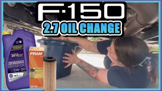 20212024 F150 27 EcoBoost Oil amp Filter Change  Wife Edition [upl. by Vento]