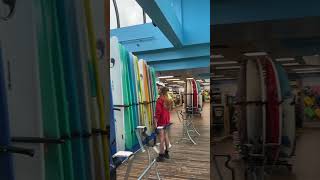 Surfboards at Ron Jon Surf Shop in Cocoa Beach Florida [upl. by Ahsilahs902]