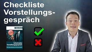 Checkliste Vorstellungsgespräch Wie fit sind Sie Vorstellungsgespräch Vorbereitung  MWehrle [upl. by Anidene]