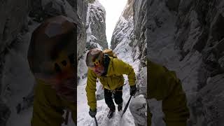 Urs Hole Ice Climb  Cascade Mountain Banff [upl. by Ahsiekat26]