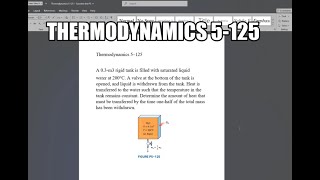 Thermodynamics 5125 A 03m3 rigid tank is filled with saturated liquid water at 200°C A valve at [upl. by Enelrad89]