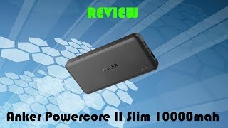 Anker Powercore II Slim 10000mah Backup Battery Review from Amazon [upl. by Zoa]