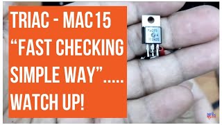 TRIAC MAC 15  SIMPLE WAYS OF HACK CHECKING THE TRIGGER TO WORK [upl. by Amada608]