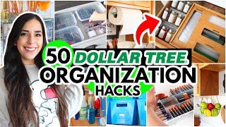 50 Dollar Tree Organization HACKS to make 2024 your MOST ORGANIZED year ever [upl. by Lateh847]