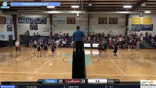 Ellendale Cardinals vs LeolaFrederick Titans VB [upl. by Namrej]