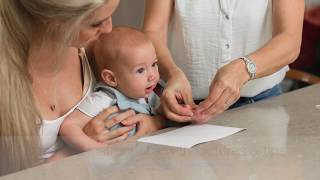 How to do a Baby handprint amp footprint with an Inkless Print Kit [upl. by Ellynn]