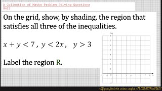 A Collection of Maths Problem Solving Questions423 Inequality  Graphs [upl. by Roana]