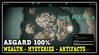 Assassins Creed Valhalla Asgard All Collectibles Wealth Mysteries Artifacts [upl. by Iat]