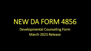 Overview of the New DA FORM 4856 Dated March 2023 [upl. by Okiram87]