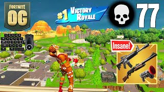 77 Elimination Solo Squads Wins Full Gameplay Fortnite OG [upl. by Eirtemed]