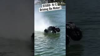 RC Truck Drives amp Jumps On Water [upl. by Eednus848]