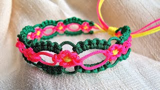 Simple gorgeous bracelet tutorial flower effects [upl. by Sulihpoeht871]