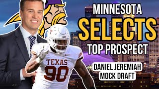 Daniel Jeremiah Mock Draft has the Minnesota Vikings taking Defensive Prospect [upl. by Theodore]