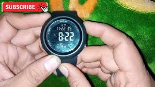 how to set time in abibasabibas watch alarm time set videoabibas Wr3om watch set time Hindi me [upl. by Colet101]