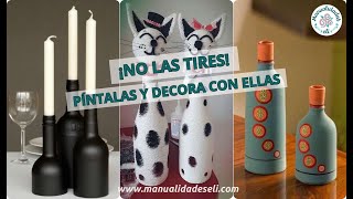 ¡WOW Ideas Para Pintar y Decorar Botellas De Vidrio Recicladas [upl. by Accber]