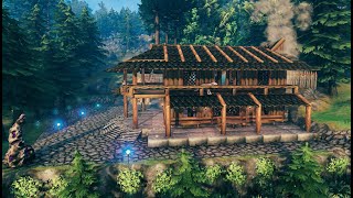 Freyas Mountain Cabin Build  Valheim Ashlands [upl. by Banna]