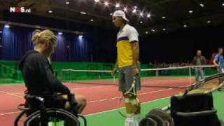 Esther Vergeer vs Rafael Nadal ABN AMRO 2009 [upl. by Ardnuahs86]