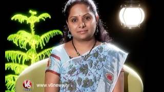 Kathi Karthika Exclusive Interview With TRS MP Kavitha  V6 News [upl. by Ierna440]