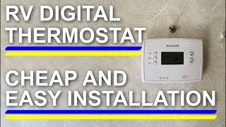 RV DIGITAL THERMOSTAT CHEAP AND EASY INSTALL [upl. by Burrton]