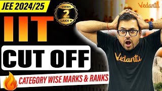 IIT Cut off for JEE 202425🔥 JEE Category wise Closing Marks amp Ranks🔍  Harsh SirVedantuMath [upl. by Eimma]