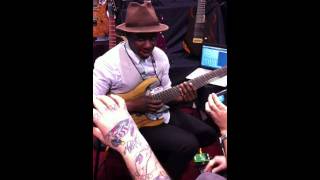 Tosin Abasi Shredding at NAMM 2011 at Strictly 7 Guitars [upl. by Reinhardt587]