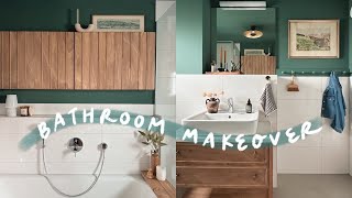 diy bathroom makeover no demo  on a budget [upl. by Dloreh]