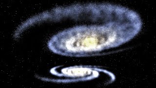 Collision of Milky Way amp Andromeda Galaxies HD  Universe Sandbox 2 [upl. by Leontyne]