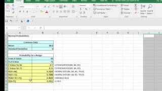 Solving Normal Distribution Problems using Excel [upl. by Llennoc196]