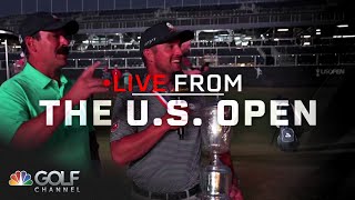 Bryson DeChambeau crashes set Wagner STICKS 18 bunker shot  Live From the US Open  Golf Channel [upl. by Lesoj]