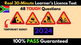 FULL 68 Question Learners License Test 2024 Real Test Tough Questions [upl. by Fatsug199]