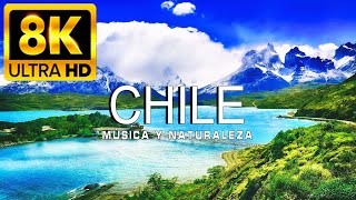 VOLANDO SOBRE CHILE 8K  Increíble paisaje natural hermoso con música relajante  VÍDEO 8K ULTRA HD [upl. by Adnoma896]