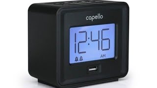 ⏰🕧📱📚Manual Capello Alarm Clock with USB PortBlackModel CA10 [upl. by Mojgan986]