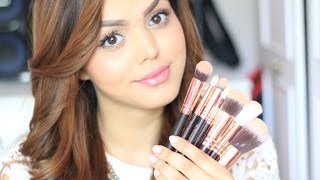 ZOEVA ROSE GOLD BRUSH SET  FIRST IMPRESSIONS amp TUTORIAL  KIRAN KHAN [upl. by Ilehs]