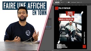 FAIRE UNE AFFICHE  EN 10MN  💥 Photoshop Illustrator Indesign [upl. by Kemppe778]