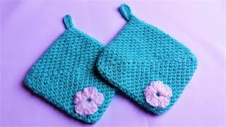 Como hacer agarraderas de cocina a Crochet ღ Handmade Diy [upl. by Amato]