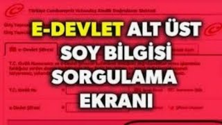 SOY AĞACI SORGULAMASI E Devlet [upl. by Akerehs274]