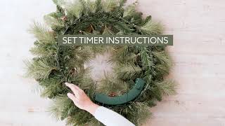 30quot Holiday Wreath Timer Instructions [upl. by Alves]