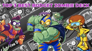 TOP 3 BEST BUDGET ZOMBIE DECKS FOR BEGINNERS Super Brainz The Smash Electric Boogaloo PvZ Heroes [upl. by Gresham]