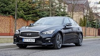 Infiniti Q50S 35 V6 Hybrid AWD acceleration 0100 kmh 0200 kmh  1001cars [upl. by Ahsiner]