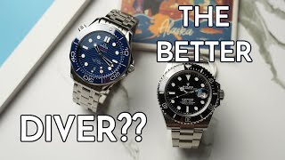 ROLEX SUBMARINER VS OMEGA SEAMASTER DIVER 300M [upl. by Oribella]