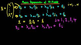 Factor Analysis  model representation  part 3 matrix form [upl. by Aerona]