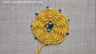 Woven Wheel  Woven Spider Web Stitch [upl. by Anim500]