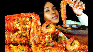 KING CRAB SEAFOOD BOIL MUKBANG  SEAFOOD  MUKBANG  DESHELLED LOBSTER  SEAFOOD BOIL  ASMR EATING [upl. by Scarito]